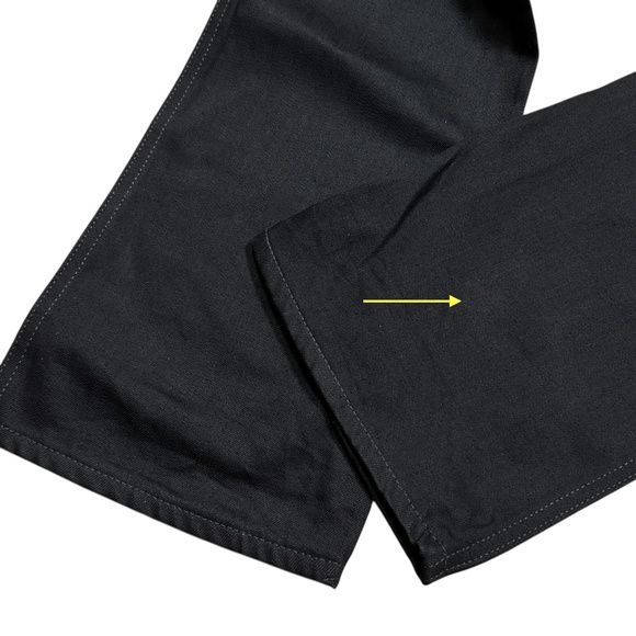 Nudie Slim Jim Organic Dry Black Cotton Slim Fit Bootcut Jeans Mens 34 - Picture 7 of 11